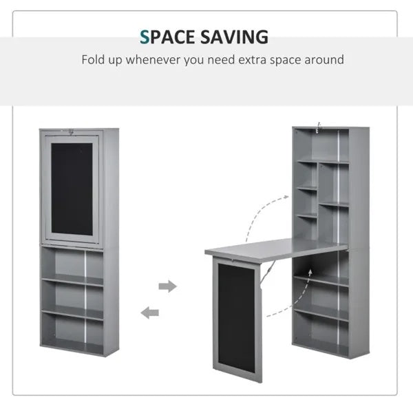 Wall Mount Desk Cabinet-Grey