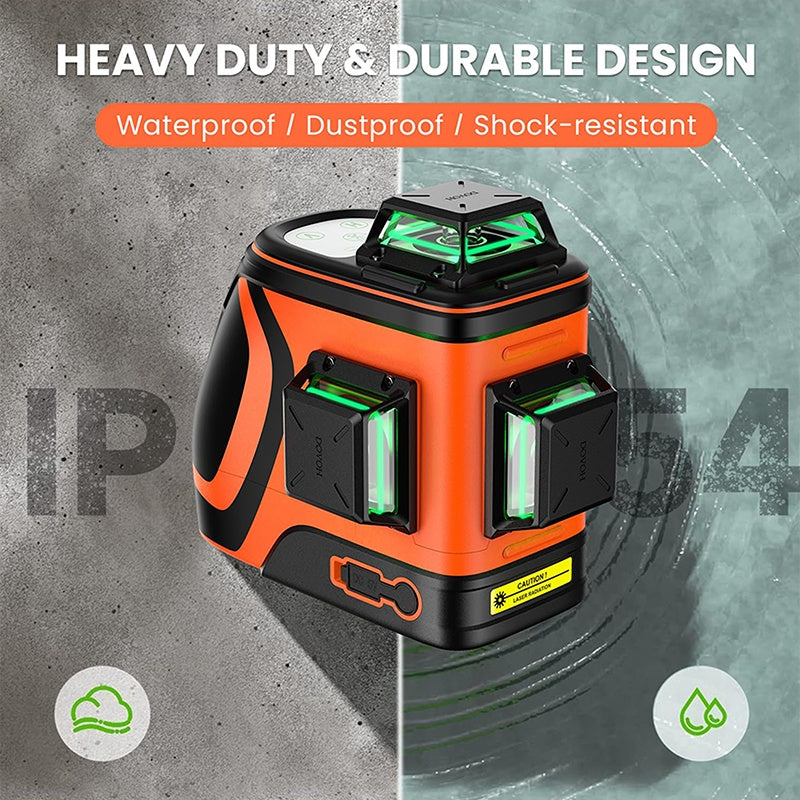 Outdoor Laser Level With Receiver- Dovoh H3-360G-KIT